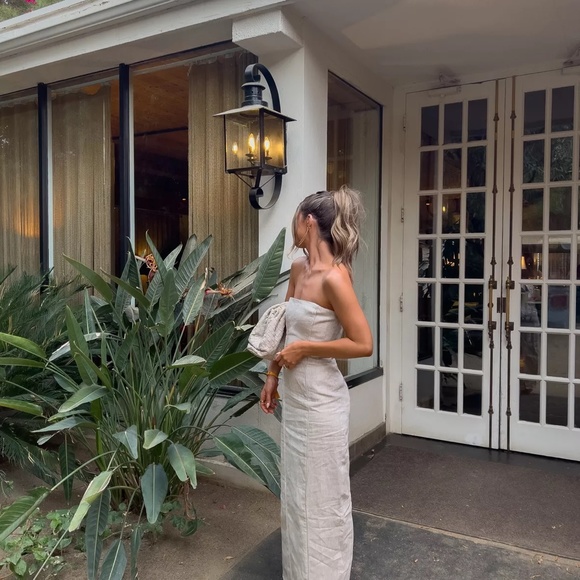 Reformation Layton linen strapless dress - Picture 12 of 13